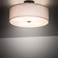 Meyda Lighting Cilindro 18" 4-Light Smoke Semi-flush Mount Light With White Textrene Shade