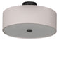 Meyda Lighting Cilindro 18" 4-Light Smoke Semi-flush Mount Light With White Textrene Shade