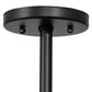 Meyda Lighting Cilindro 18" 4-Light Solar Black Campbell Pendant Light With Clear Shade Glass