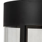 Meyda Lighting Cilindro 18" 4-Light Solar Black Campbell Pendant Light With Clear Shade Glass
