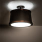 Meyda Lighting Cilindro 18" LED Oil Rubbed Bronze & Vintage Copper Semi-flush Mount Light With White Statuario Idalight Shade