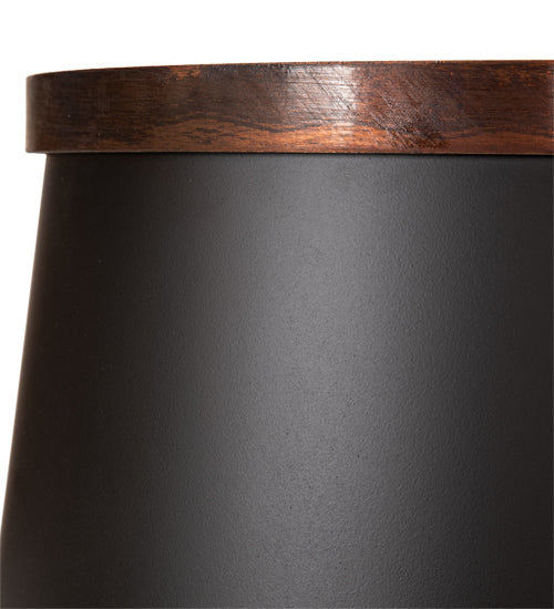 Meyda Lighting Cilindro 18" LED Oil Rubbed Bronze & Vintage Copper Semi-flush Mount Light With White Statuario Idalight Shade
