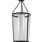 Meyda Lighting Cilindro 18" Oil Rubbed Bronze Tapered Semi-flush Mount Ceiling Light With Crystal Idalight Shade Glass