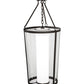 Meyda Lighting Cilindro 18" Oil Rubbed Bronze Tapered Semi-flush Mount Ceiling Light With Crystal Idalight Shade Glass