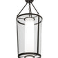 Meyda Lighting Cilindro 18" Oil Rubbed Bronze Tapered Semi-flush Mount Ceiling Light With Crystal Idalight Shade Glass