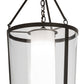 Meyda Lighting Cilindro 18" Oil Rubbed Bronze Tapered Semi-flush Mount Ceiling Light With Crystal Idalight Shade Glass