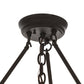 Meyda Lighting Cilindro 18" Oil Rubbed Bronze Tapered Semi-flush Mount Ceiling Light With Crystal Idalight Shade Glass