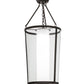 Meyda Lighting Cilindro 18" Oil Rubbed Bronze Tapered Semi-flush Mount Ceiling Light With Crystal Idalight Shade Glass
