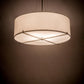 Meyda Lighting Cilindro 182734 36" 4-Light Brushed Nickel Structure Pendant Light With White Textrene & Statuario Idalight Shade