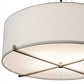 Meyda Lighting Cilindro 182734 36" 4-Light Brushed Nickel Structure Pendant Light With White Textrene & Statuario Idalight Shade