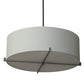 Meyda Lighting Cilindro 185008 36" 4-Light Brushed Nickel Structure Pendant Light With White Textrene & Statuario Idalight Shade