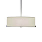 Meyda Lighting Cilindro 185008 36" 4-Light Brushed Nickel Structure Pendant Light With White Textrene & Statuario Idalight Shade