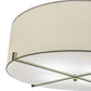 Meyda Lighting Cilindro 185008 36" 4-Light Brushed Nickel Structure Pendant Light With White Textrene & Statuario Idalight Shade