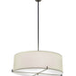 Meyda Lighting Cilindro 185008 36" 4-Light Brushed Nickel Structure Pendant Light With White Textrene & Statuario Idalight Shade