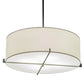 Meyda Lighting Cilindro 185008 36" 4-Light Brushed Nickel Structure Pendant Light With White Textrene & Statuario Idalight Shade