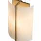 Meyda Lighting Cilindro 187824 9" Champagne Metallic Burbank Wall Sconce With White Art Shade Glass