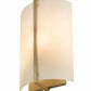 Meyda Lighting Cilindro 187824 9" Champagne Metallic Burbank Wall Sconce With White Art Shade Glass