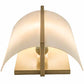 Meyda Lighting Cilindro 187824 9" Champagne Metallic Burbank Wall Sconce With White Art Shade Glass