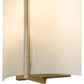 Meyda Lighting Cilindro 187824 9" Champagne Metallic Burbank Wall Sconce With White Art Shade Glass