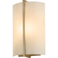 Meyda Lighting Cilindro 187824 9" Champagne Metallic Burbank Wall Sconce With White Art Shade Glass