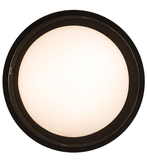 Meyda Lighting Cilindro 19" 3-Light Oil Rubbed Bronze Campbell Flush Mount Light With White Statuario Idalight And Clear Shade Glass