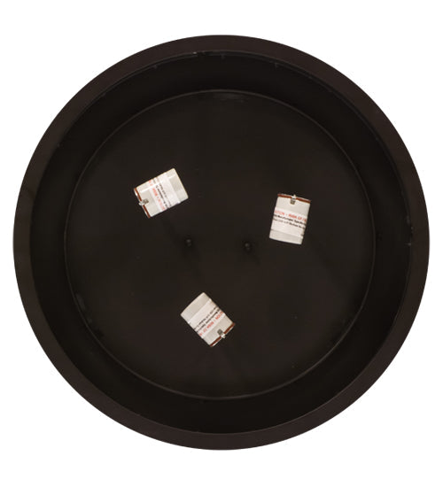 Meyda Lighting Cilindro 19" 3-Light Oil Rubbed Bronze Campbell Flush Mount Light With White Statuario Idalight And Clear Shade Glass