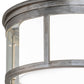 Meyda Lighting Cilindro 19" 3-Light Silver Steel Campbell Flush Mount Light With Clear & White Shade Glass