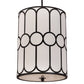 Meyda Lighting Cilindro 196023 30" 6-Light Textured Black Homer Pendant Light With White Textrene & Statuario Idalight Shade