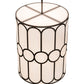 Meyda Lighting Cilindro 196023 30" 6-Light Textured Black Homer Pendant Light With White Textrene & Statuario Idalight Shade