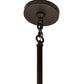 Meyda Lighting Cilindro 196023 30" 6-Light Textured Black Homer Pendant Light With White Textrene & Statuario Idalight Shade