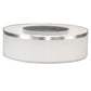 Meyda Lighting Cilindro 20" 2-Light Brushed Nickel Flush Mount Light With White Textrene Shade