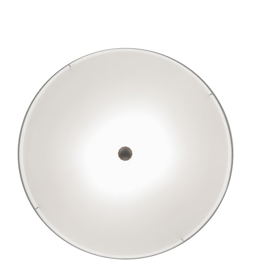 Meyda Lighting Cilindro 20" 2-Light Brushed Nickel Flush Mount Light With White Textrene Shade