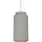 Meyda Lighting Cilindro 20" 3-Light 3-Tier Nickel Pendant Light With Beige Natural Linen Shade Glass