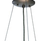 Meyda Lighting Cilindro 20" 3-Light 3-Tier Nickel Pendant Light With Beige Natural Linen Shade Glass