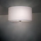 Meyda Lighting Cilindro 20" 3-Light Brushed Nickel Semi-flush Mount Light With White Textrene Shade