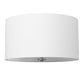 Meyda Lighting Cilindro 20" 3-Light Brushed Nickel Semi-flush Mount Light With White Textrene Shade