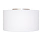 Meyda Lighting Cilindro 20" 3-Light Brushed Nickel Semi-flush Mount Light With White Textrene Shade