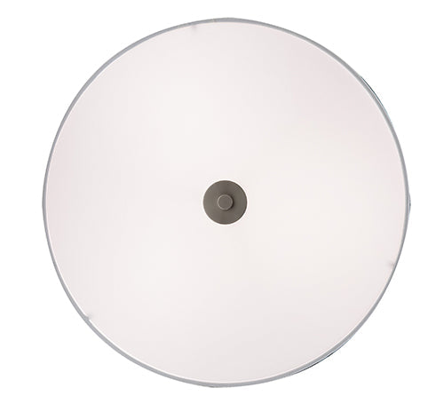 Meyda Lighting Cilindro 20" 3-Light Brushed Nickel Semi-flush Mount Light With White Textrene Shade