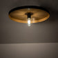 Meyda Lighting Cilindro 20" Solar Black & Sahara Gold Flush Mount Light