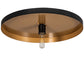 Meyda Lighting Cilindro 20" Solar Black & Sahara Gold Flush Mount Light