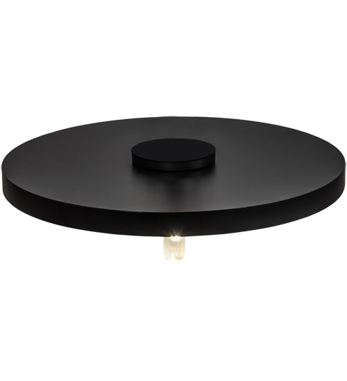 Meyda Lighting Cilindro 20" Solar Black & Sahara Gold Flush Mount Light