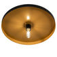 Meyda Lighting Cilindro 20" Solar Black & Sahara Gold Flush Mount Light