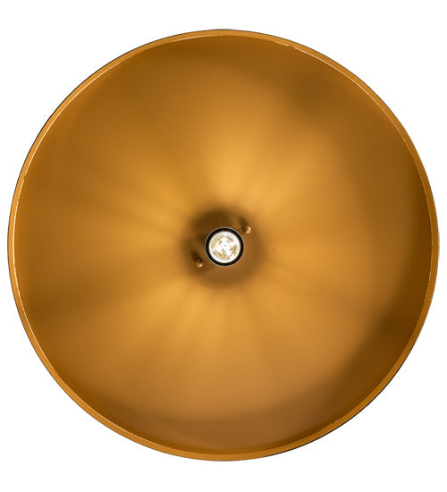 Meyda Lighting Cilindro 20" Solar Black & Sahara Gold Flush Mount Light