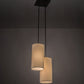 Meyda Lighting Cilindro 21" 2-Light Nickel Suave Pendant Light With White Eggshell Textrene Shade