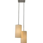 Meyda Lighting Cilindro 21" 2-Light Nickel Suave Pendant Light With White Eggshell Textrene Shade