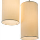 Meyda Lighting Cilindro 21" 2-Light Nickel Suave Pendant Light With White Eggshell Textrene Shade