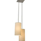 Meyda Lighting Cilindro 21" 2-Light Nickel Suave Pendant Light With White Eggshell Textrene Shade
