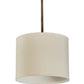 Meyda Lighting Cilindro 21" 4-Light Antique Copper Pendant Light With White Eggshell Textrene Shade