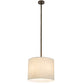 Meyda Lighting Cilindro 21" 4-Light Antique Copper Pendant Light With White Eggshell Textrene Shade
