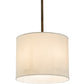 Meyda Lighting Cilindro 21" 4-Light Antique Copper Pendant Light With White Eggshell Textrene Shade